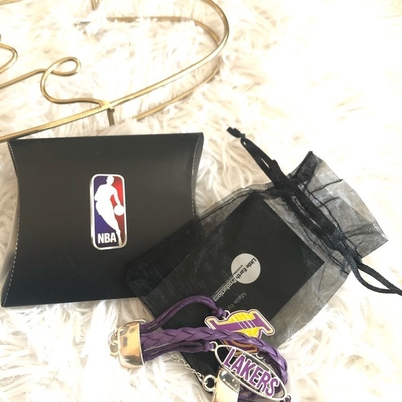 Ashley Bridget x NBA LA Lakers Purple White Braided Bracelet NEW 3 Layer Rope - Picture 4 of 9